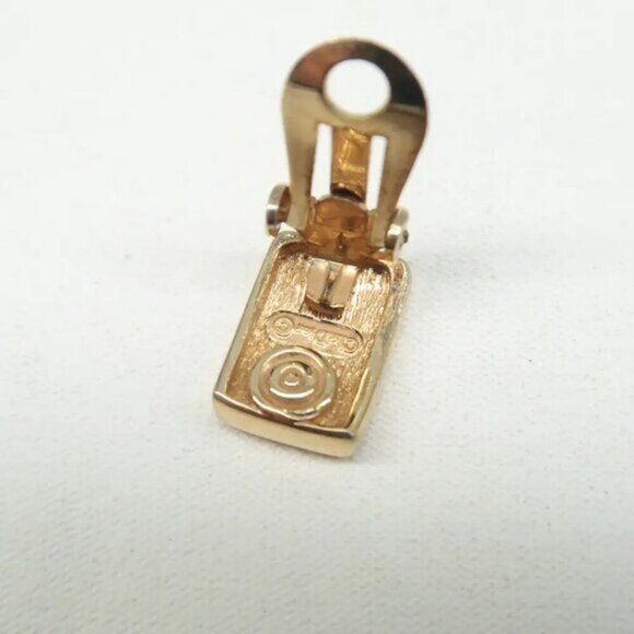 100% Authentic DIOR Gold-Tone Metal Clip-On Earrings 243-092924 - Picture 2 of 10